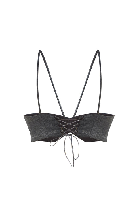 ASH FLOWER DETAILED CROP TOP